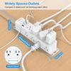 3-сторонняя настенная розетка-мультиразветвитель 15-в-1 с вилкой США, сетевой фильтр с розетками переменного тока, USB Type-C, удлинитель 5 футов, для домашней сети