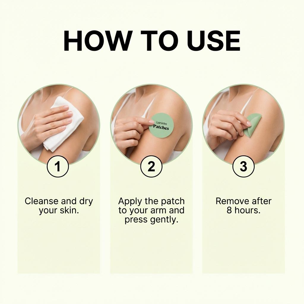 Laniska body care patches are gentle, skin-friendly, portable and comfortable for daily use