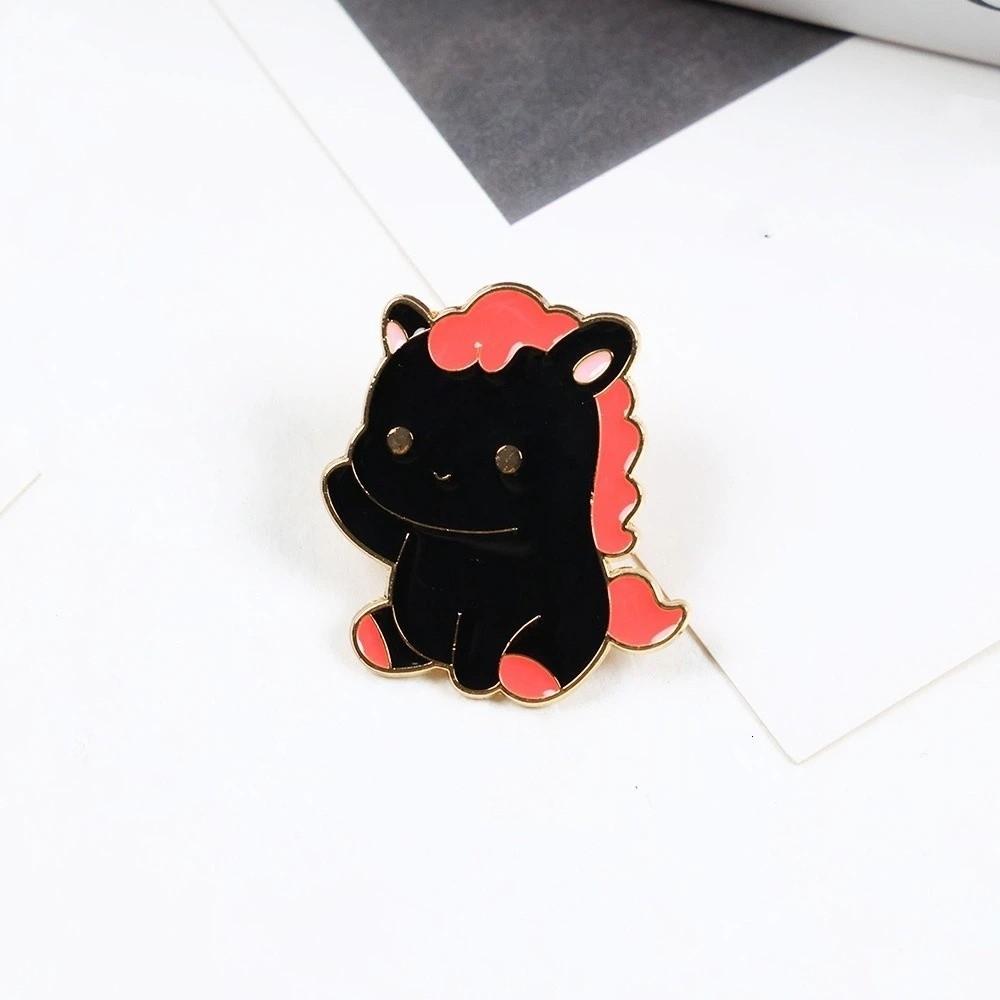 Zinc Zinc Zinc Alloy Zodiac Horse Brooch Chinese Style Animal Brooch Cute New Year Lapel Pins  New Year Gift