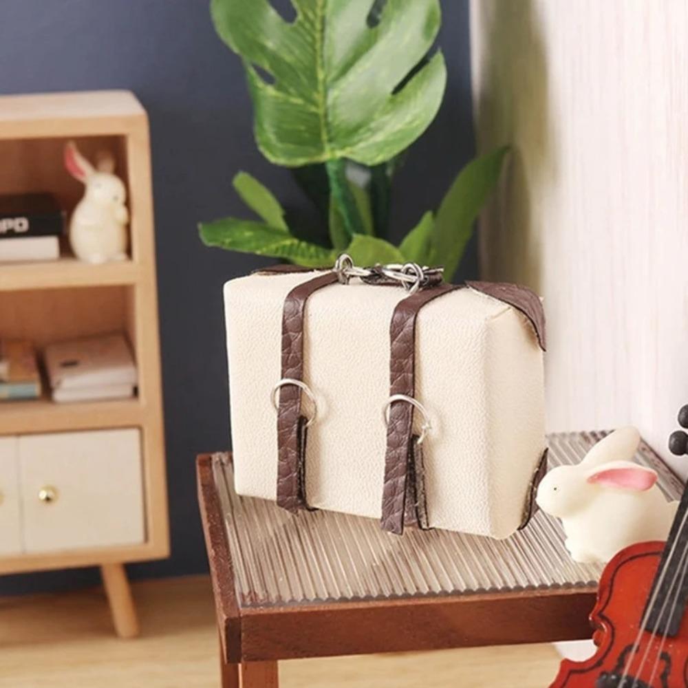 Миниатюрная кукольная кожаная сумка для кукольного домика, мебель для кукольного домика, ящик для хранения, декор для кукольного домика