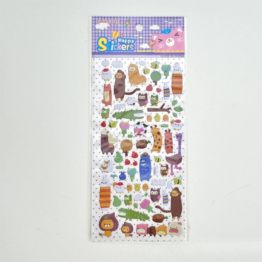 1 шт. японские ретро милые мультяшные животные еда пузырь 3D наклейки кавайные девушки скрапбукинг журнал DIY украшения детские игрушки наклейки