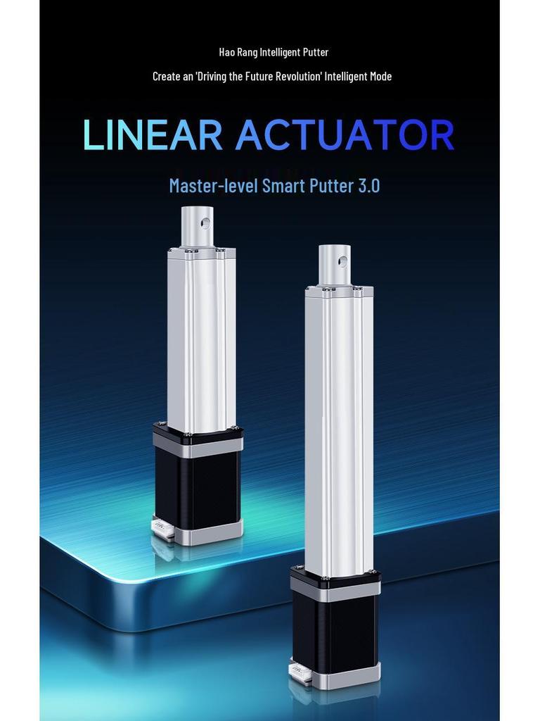 Промышленный электрический привод 12 В постоянного тока: Высокоупорный телескопический шток с линейным ходом, степень защиты IP42.