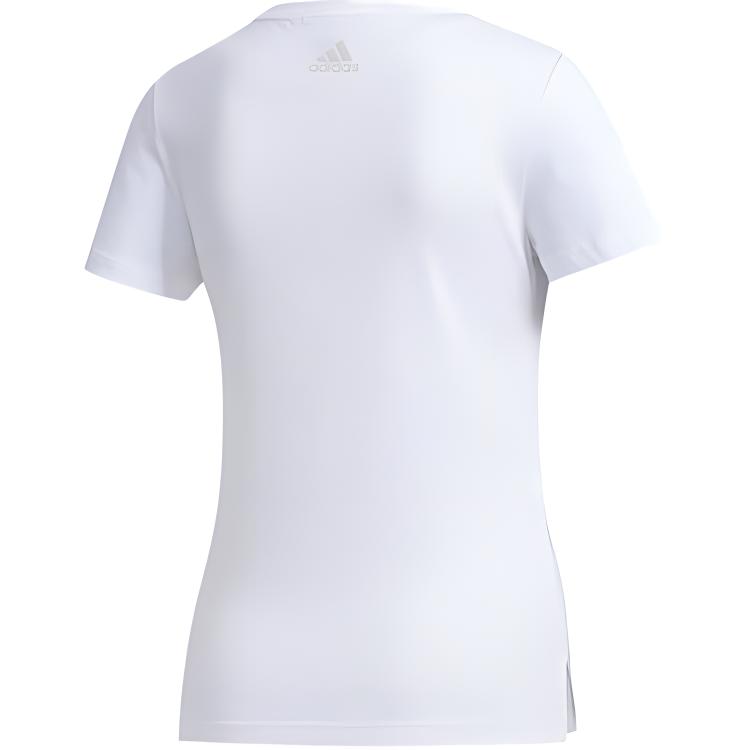 adidas Футболка с большим логотипом, женские топы, белые FM9291