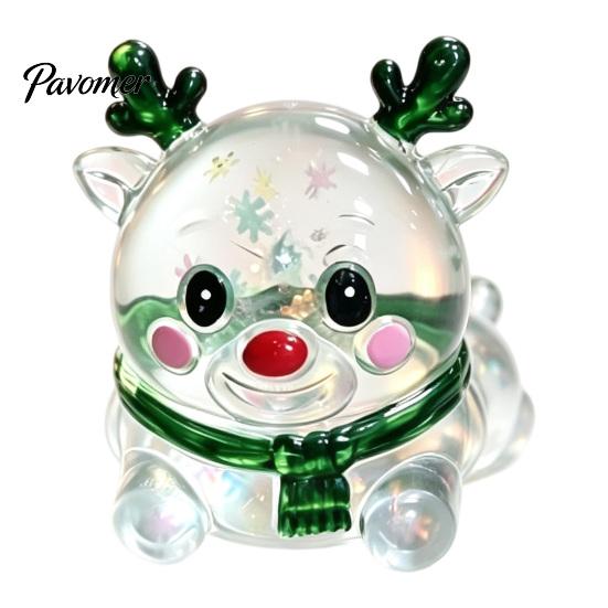 Slow Rising Sensory Toy Shapeable Christmas Stress Relief Toy, Santa Snowman Elk Bear Squeeze Toys with Glitter Snowflake, for Party Favors