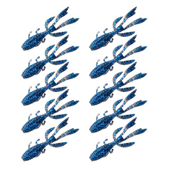 10Pcs Shrimp Soft Bait Fishing Lure Realistic Looking Vibrant Color Streamlined Shape Artificial Shrimp Lure Bait Fishing Gear10[cs