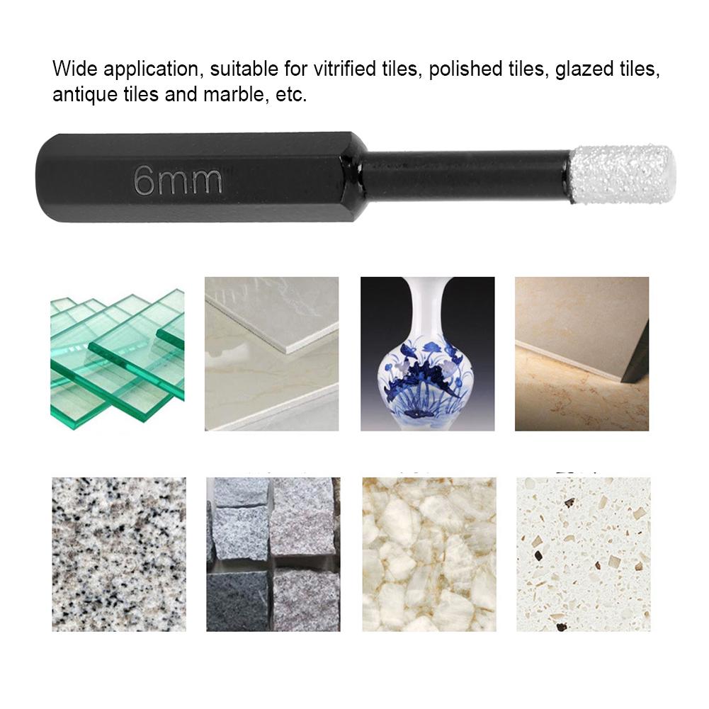 Anti‑Slip Hex Shank Dry Drilling Bit Hole Saw   for Marble   Tile Ceramics(6mm )