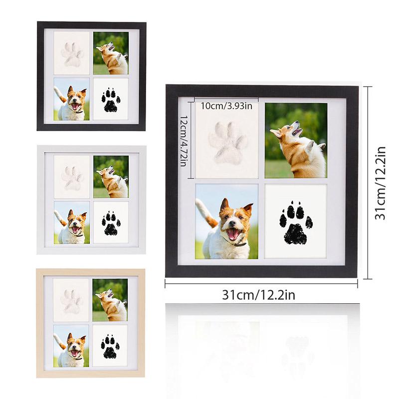 11 Inch Dog Cat Memory Keepsake Frame Safe Non-toxic Mess-free DIY Footprint Kit Pet Memorial Personalised Gifts for Pet Lovers