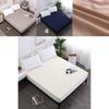 Soft Lightweight Fitted Sheet Solid Color Mattress Protective Cover For Cozy Sleeping