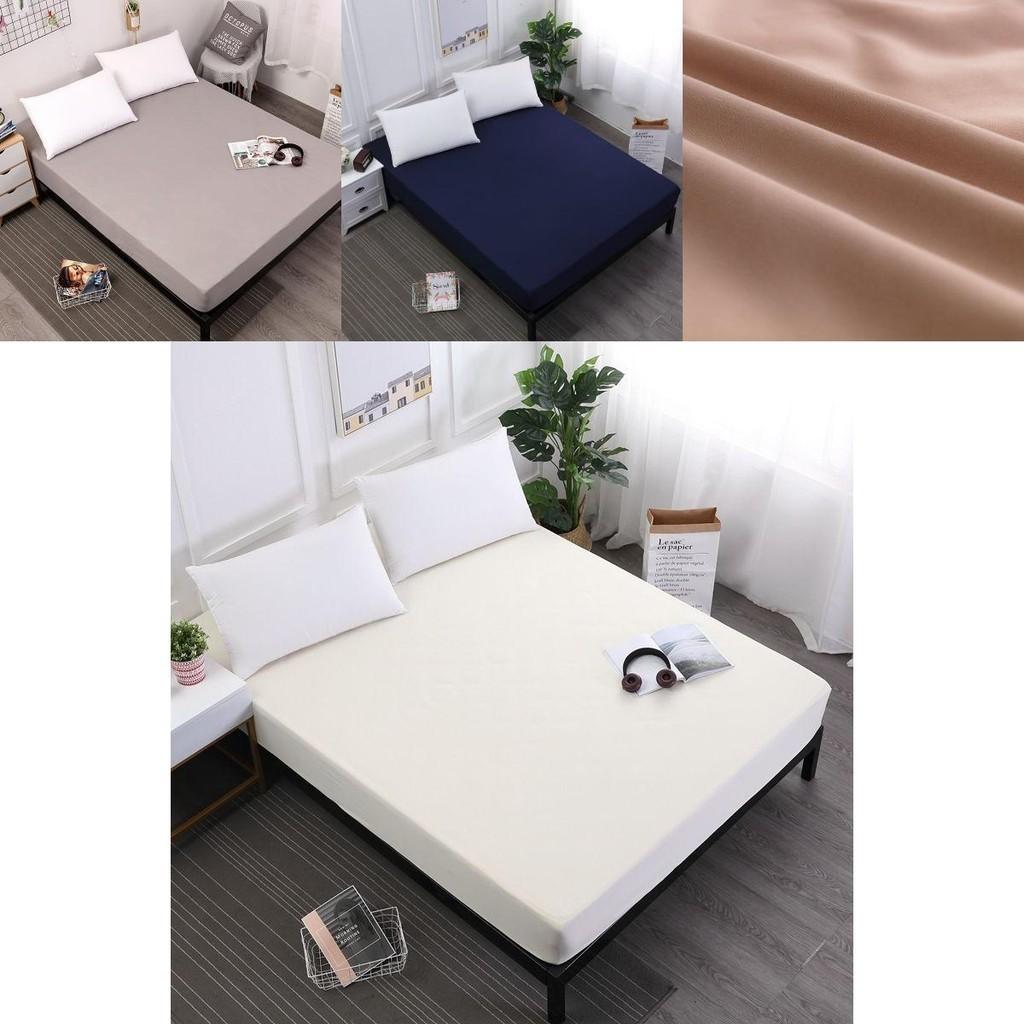 Soft Lightweight Fitted Sheet Solid Color Mattress Protective Cover For Cozy Sleeping