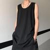 Summer New Arrival Trendy Loose Street Casual Pure Color Distressed Worn Edge Inner Wear Blouse Ins Vest T-shirt for Men