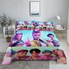 RUMI D-Demon Hunters K-pop Bed Sheet Set 3D Printed Bed Flat Sheet With Pillowcase Bed Linen King Queen Size