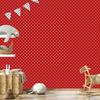 Wallpaper Small Christmas Patterns Red for Living Room and Bedroom 50x1000