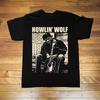 ВИНТАЖНАЯ ЧЕРНАЯ ХЛОПКОВАЯ ФУТБОЛКА HOWLIN' WOLF Музыкальная Звезда S-5XL BT528 Унисекс