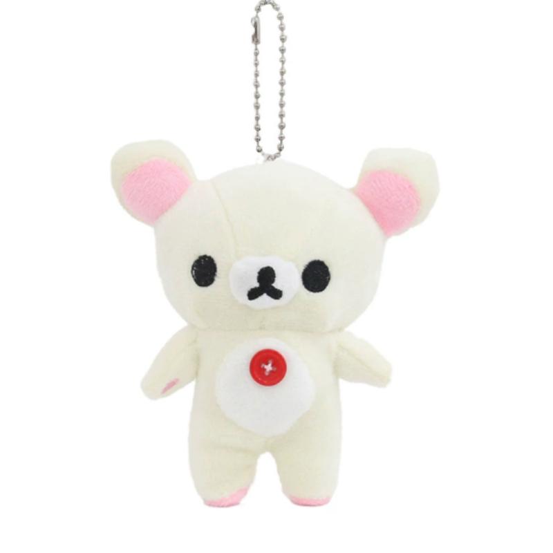 12cm Korilakkuma Bear Plush Keychains Cute RilakkumaKey Chain Keyholder Keyring Backpack Pendant Toys Charm Keychain Accessories