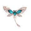 Temperament Dragonfly Brooch Female Retro Crystal Insect Brooch Temperament Pin Trendy Atmospheric Clothing Accessories