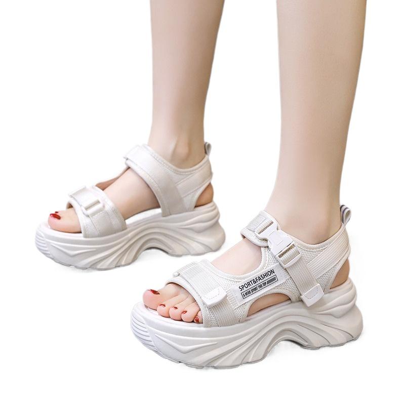 Fashion Sports Sandals for Women 2025 Summer New Wedge Platform Shoes for Outerwear Versatile Thick-soled Beach Shoes for Women