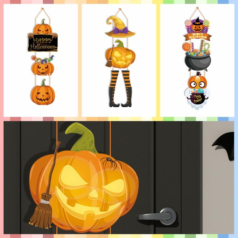 DIY Halloween  Door Hanging Sign Pumpkin/Witch Hat /Ghost Halloween  Door Hanger   Halloween Party