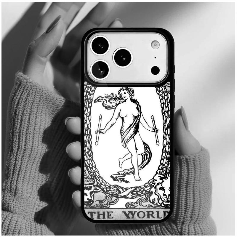 Чехол для телефона с картой Таро, астрологией, Солнцем и Луной для iPhone 17 Air 16e 15 14 13 Pro Max Задняя крышка для 12 11 Pro Coque