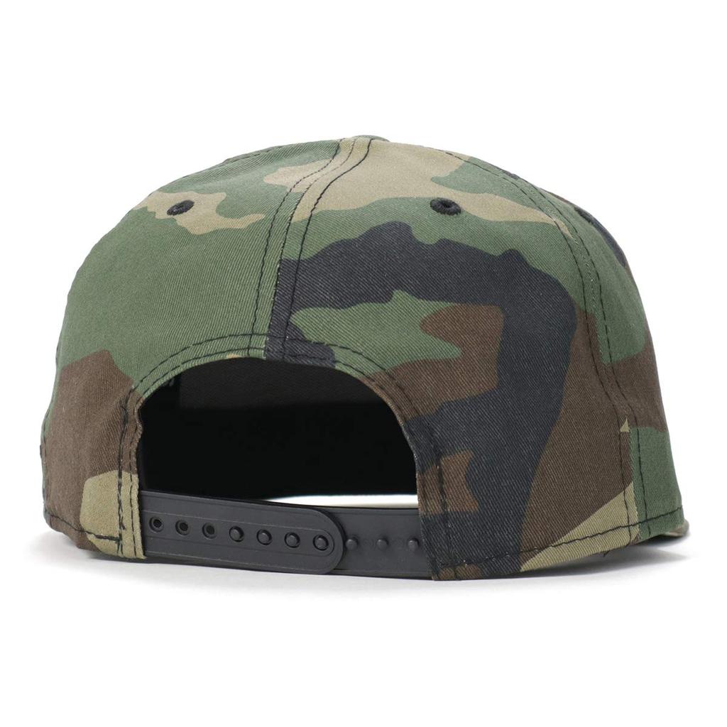 (New Era) NEW ERA Cap Snapback 9FIFTY FLAT BILL Woodland Camo Camouflage Pattern FREE (Size Adjustable)