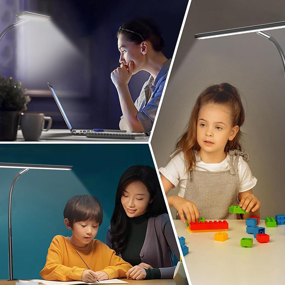 Светодиодный монитор для компьютера с защитой глаз, настольная лампа, 10 уровней яркости, 3 цветовых режима, гибкая светодиодная архитектурная настольная лампа, лампа для чтения для дома
