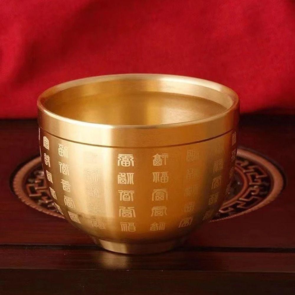 1Pcs 4.5-7cm Pure Brass Cornucopia Wealth Attracting Baifu Jar Cup  Home Decoration Accessories
