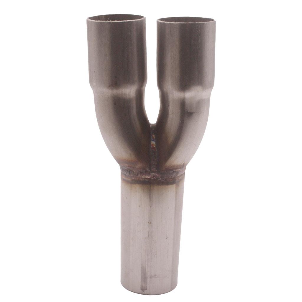 Exhaust Merge Collector, Dual 1.5'' ID Inlet .75'' OD Outlet Stainless Steel Collector