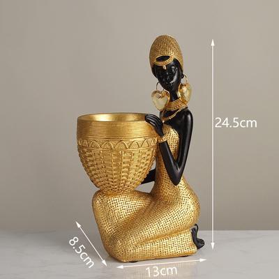 Статуэтки африканских племенных женщин, черные девушки, настольные декоративные скульптуры, аксессуары для украшения дома