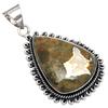Pendant Rainforest Jasper Gemstone Handmade Silver Jewelry 2"