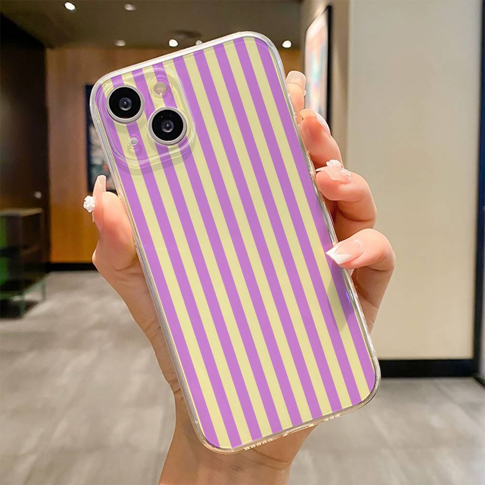 Красочный полосатый чехол для телефона для iPhone 17 16e 16 15 14 13 12 11mini Pro Max X XR XSMAX 8 7 Air Plus Мягкий чехол