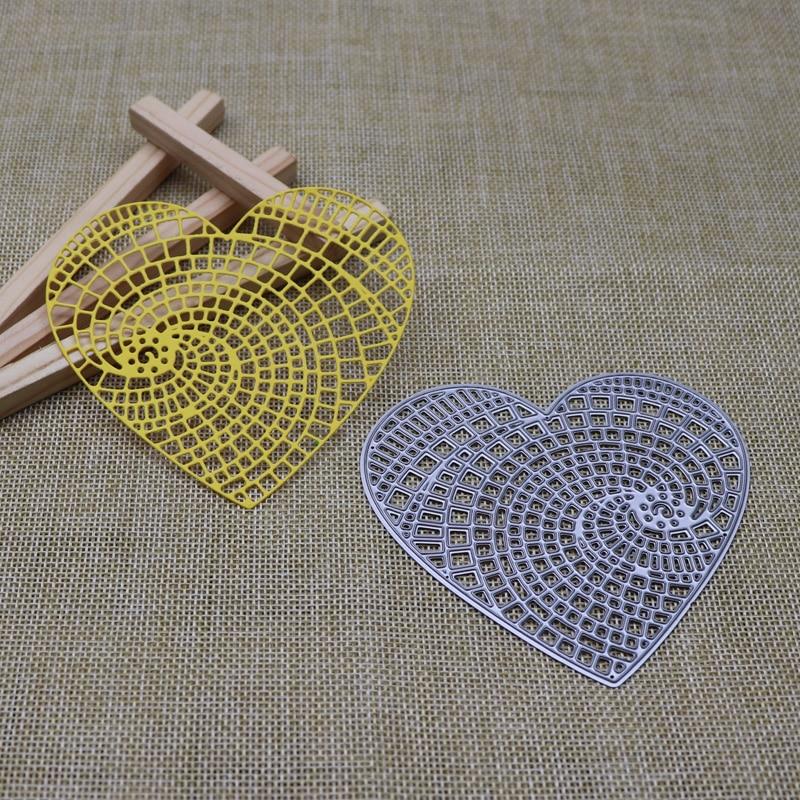 1 Pcs Heart Design Metal Die Cutting Dies Stencil Scrapbooking Photo Album Card Paper Craft DIY