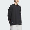 Adidas Solid Color Logo Sports Casual Comfortable Crew Neck Long Sleeve T-Shirt Men Tops Black IY8032