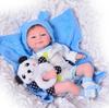 Силиконовая кукла REBORN 42см BABY DOLL с одеждой магнитной соской бутылочкой свидетельством о рождении для девочек