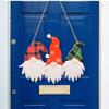 Decoration Christmas Wooden Three Head Rudolph Door Hanging Home Decoration Wall