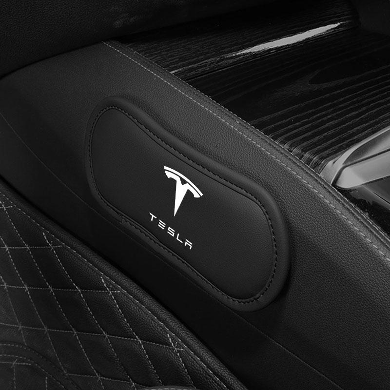 1 шт. Кожаная автомобильная подушка, автомобильная накладка для коленей, эластичная подушка для ног из пены с памятью для Tesla Model 3 Model S Model X Model Y Roadster