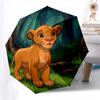 1 Auto Open Lion King, Simba Themed Colorful 8-rib Portable Umbrella for Men and Women, A Compact Commuting Companion Suitable for Daily Dri