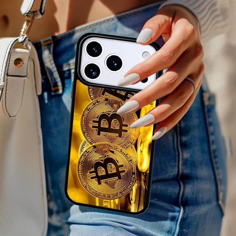 Чехол для телефона BTC Bitcoin для iPhone 17 Air 14 15 13 12 Max Чехол для Apple 14 15 16 16e 11 Pro Max Plus Coque