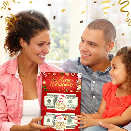 Рождественские конверты для денежных подарков 6 отделений Сюрприз Рождественский конверт для денег для наличных DIY Праздничные денежные подарки Держатель для карт Наполнители для чулок для семьи