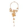 Vintage Exaggerated Big Flower Pendant Necklaces for Women Long Statement Metal Charm Necklace Jewelry Holiday Party Gifts