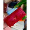Lady Technological Leather Crocodile Pattern Stylish Red Women's Wallet with Large Card Holder and Coin Compartment