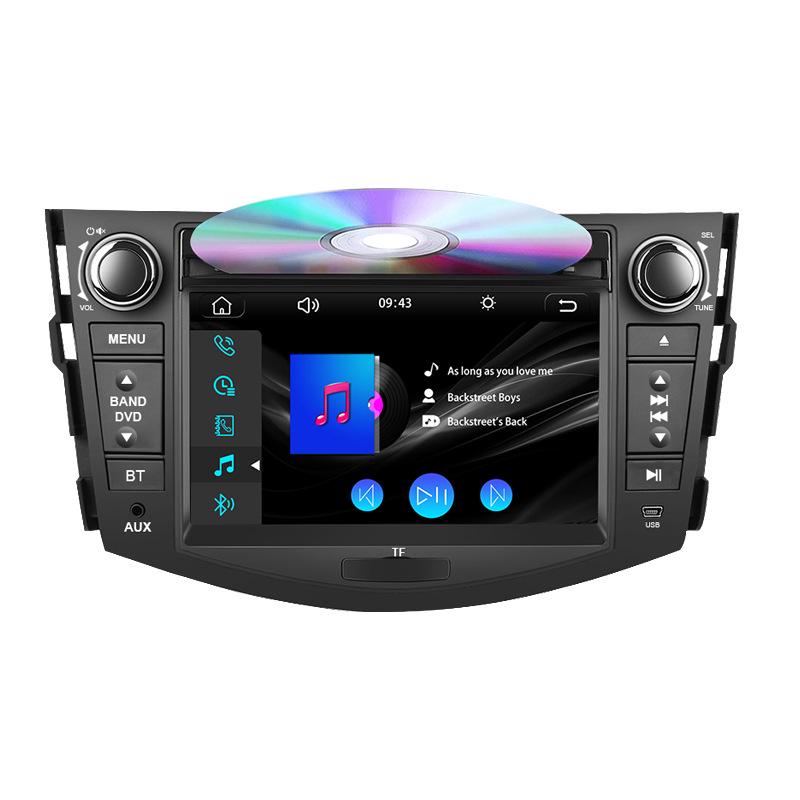 Compatible with 07-12 Toyota RAV4: Navigation Console with Wireless CarPlay, Bluetooth, and DVD Player.