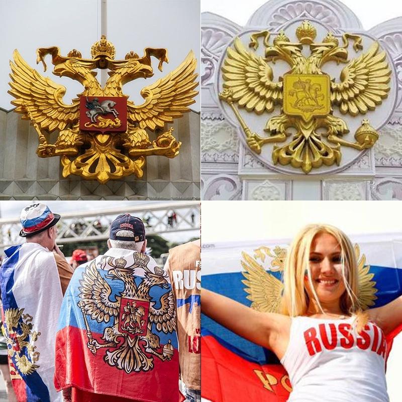 Знак советского двуглавого орла, значок государственного герба России