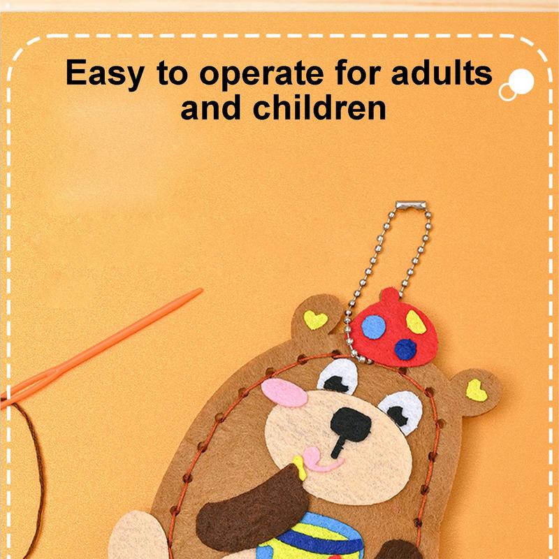 Детский швейный набор Милый швейный набор для детей Игрушки для обучения искусству и ремеслу Набор для начинающих шить Игрушки для развития мелкой моторики для мальчиков