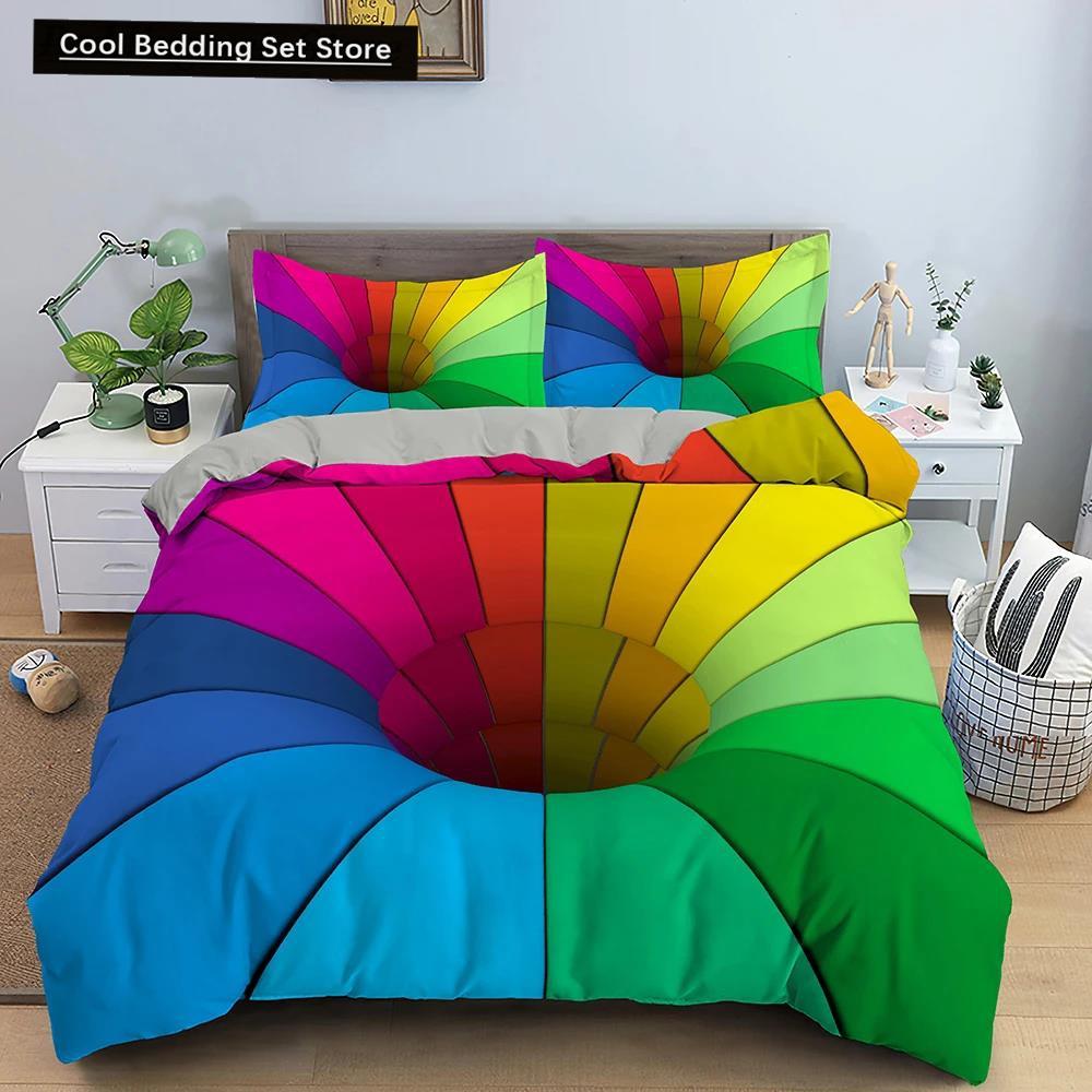 Комплект постельного белья Abstract Psychedelic Mystic, пододеяльник, наволочка, пододеяльник, двуспальная кровать размера King, молодежное одеяло из полиэстера