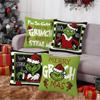 4pcs 18x18 Inch Grinch Christmas Pillow Covers for Home Farmhouse Decor Couch