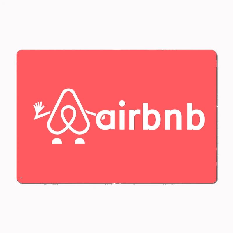 Mfoever Винтажная металлическая табличка с логотипом Airbnb, плакат, декор стены, кинотеатр, гостиная, фреска, забавная жестяная вывеска, кухня, спальня, кафе, бар, паб, гостиная
