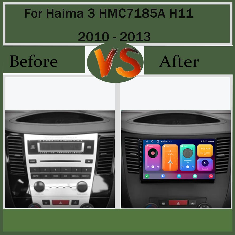 Для Haima 3 HMC7185A H11 2010 - 2013 Мультимедийный Видео Плеер GPS Навигация Автомобильный Android Auto Carplay WIFI HDR Экран Нет 2din DVD
