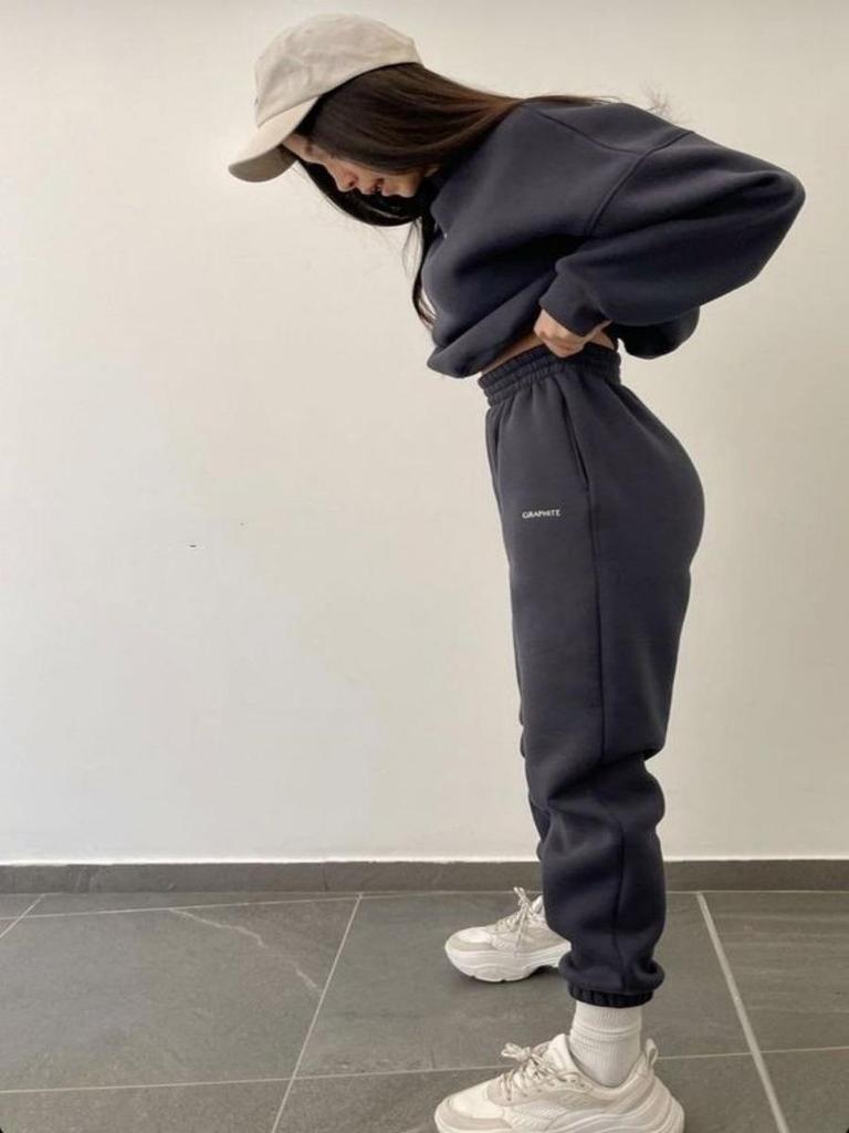 2024 Осень/Зима Женский Вышитый Тонкий Повседневный Спортивный Комплект Из Толстовки И Спортивных Штанов