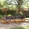 VidaXL 8-Piece Garden Sofa Set with Cushions In Acacia Wood and Rattan 3278914