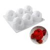 6-cavity Raspberry Mousse Silicone Mold, in the French  style Raspberry Shape for Chocolate Desserts and Baking