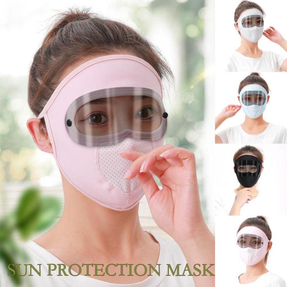 Breathable Summer Sunscreen Mask Dustproof Sunscreen Hood Stylish Thin Face Mask Women